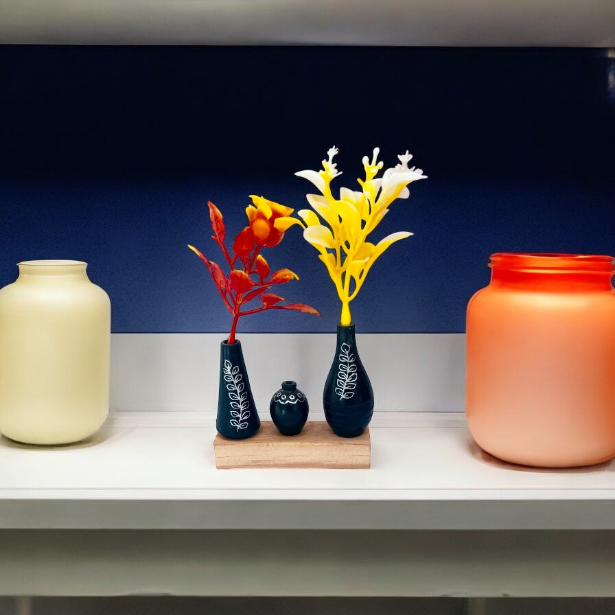 Black Pottery Miniature Vases – Mitti Minis
