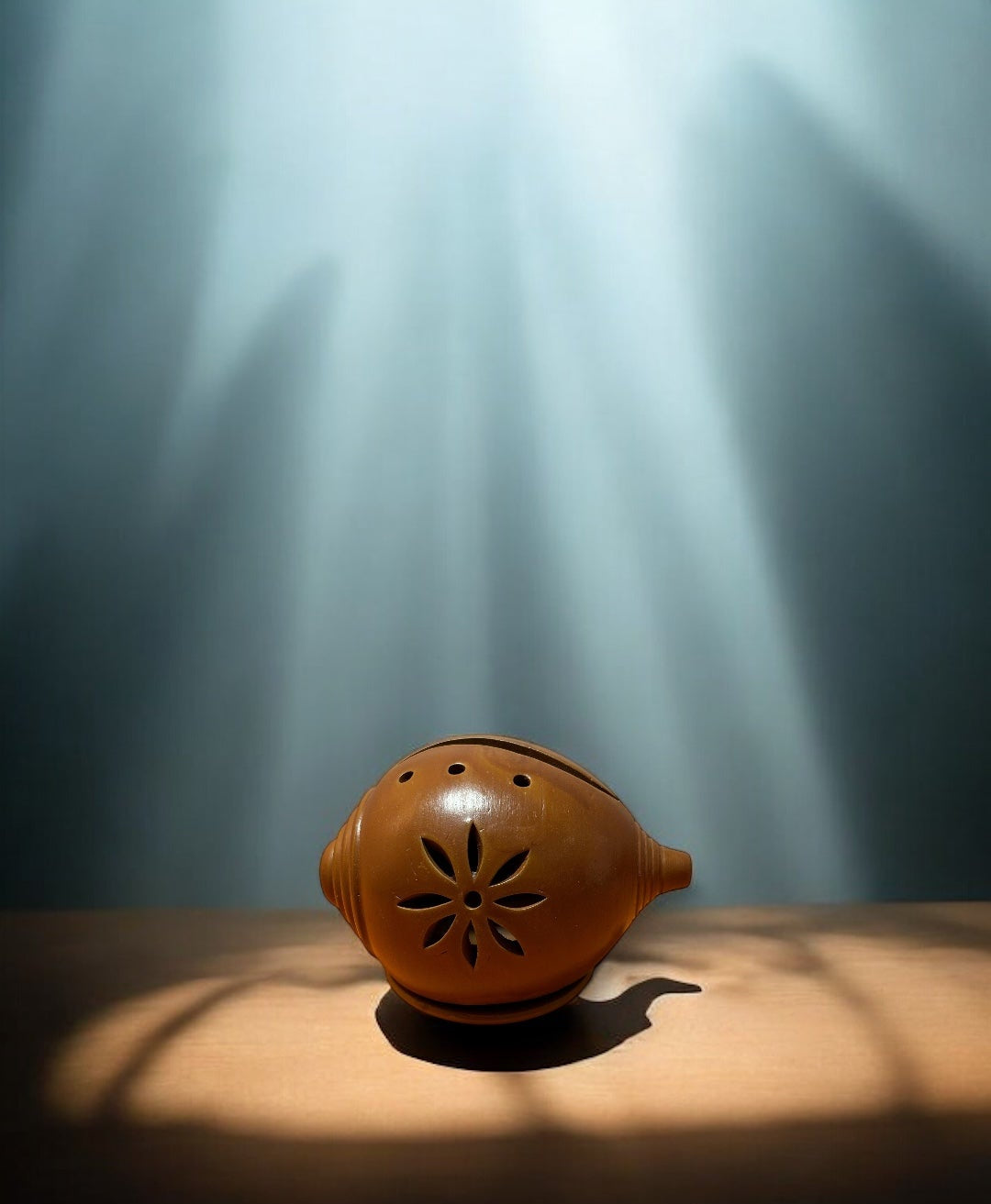 Terracotta Conch Shell Lamp