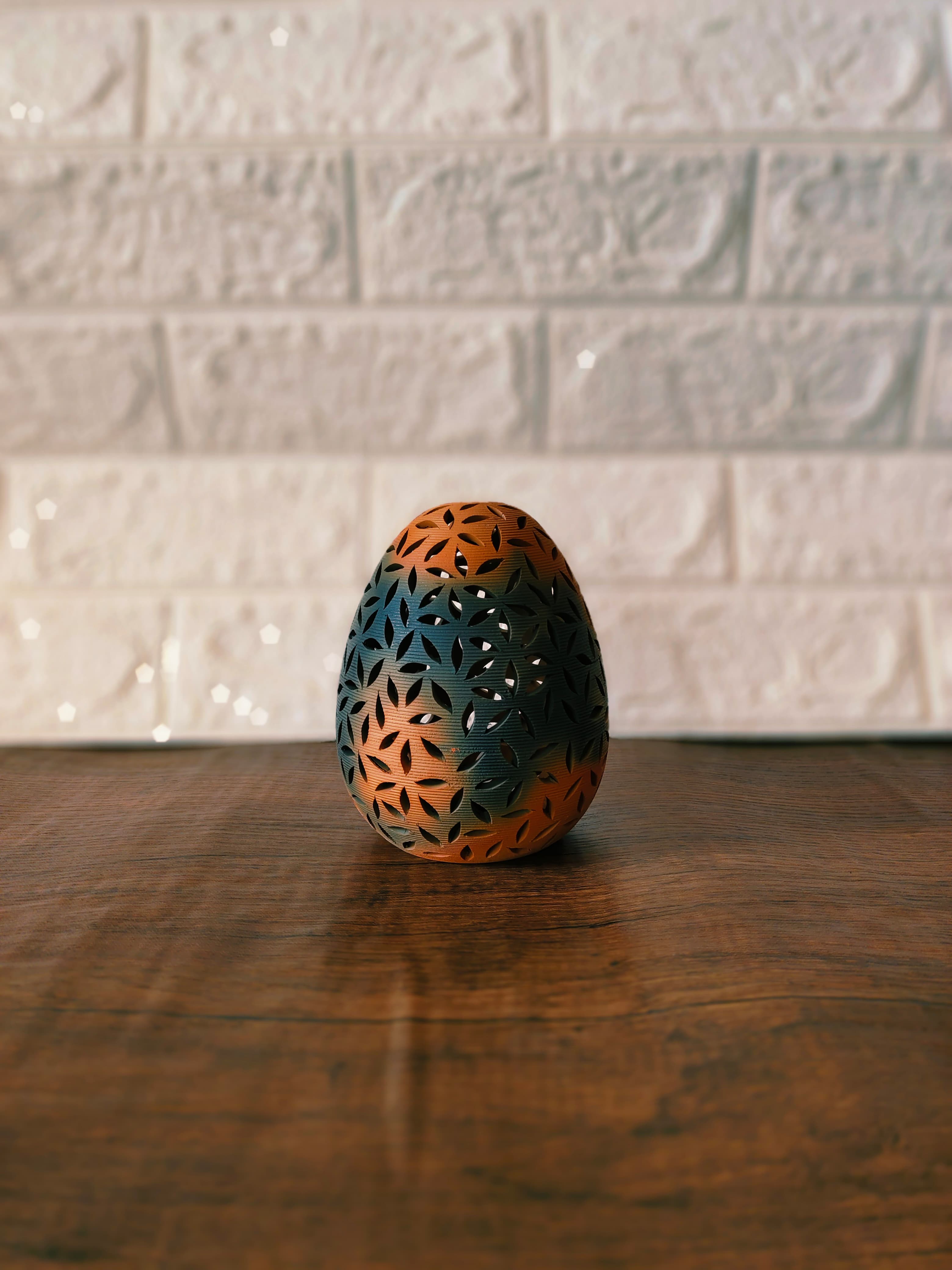 Kagazi Pottery Lamp - Oval Shape T Light Holder